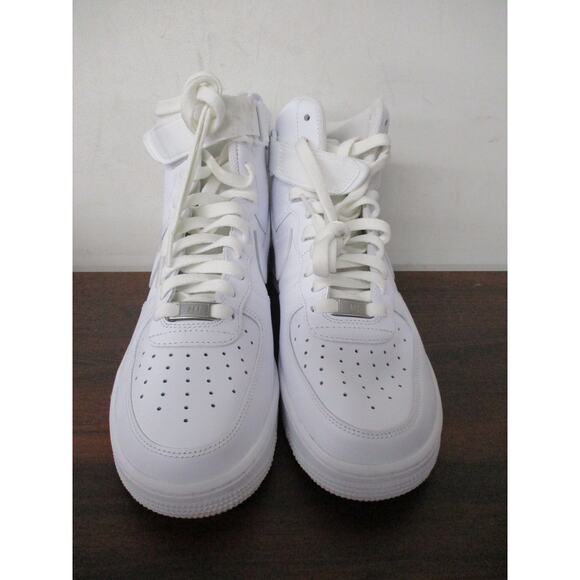 USED Nike WMNS Air Force 1 High 'Triple White' Size 10 - Picture 3 of 11